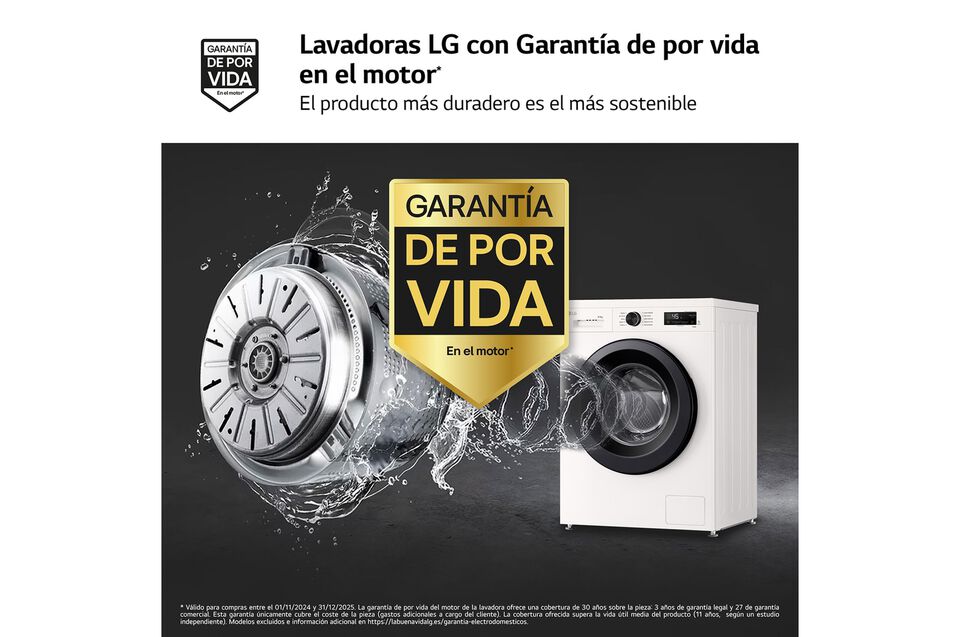 Lavasecadora LG 9 kg + 5 kg con Direct Drive, 6 Motion, Steam y Wi-Fi ThinQ