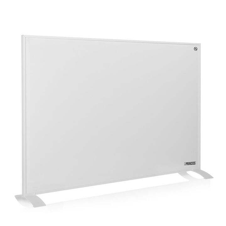 Elegante calefactor de panel de infrarrojos de 540 W con montaje en pared para una calefacción rápida, eficaz y sostenible. Incluye función de temporizador y programación. Controle el calefactor Smart por voz o a través de la aplicación Princess.