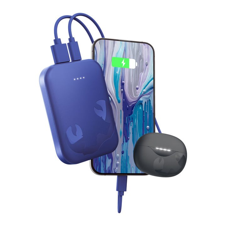 Powerbank 10000 mAh
Batería recargable de bolsillo
Mantén tus dispositivos cargados y tu estilo a punto. El Powerbank de 10000 mAh es lo suficientemente delgada como para caber en cualquier bolsillo, proporcionando la máxima potencia para cuando estás en movimiento. Carga tu teléfono hasta 3 veces y disfruta de velocidades de carga 2,5 veces más rápidas con Power Delivery de 20 W.
 Carga ultrarrápida con Power Delivery de 20 W
 Carga hasta el 50 % en 30 minutos
 Aprobado por aerolíneas
 Carga tu teléfono hasta 3 veces