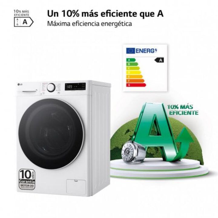 Lavadora LG 9 kg con AI Direct Drive, TurboWash 360 y Steam