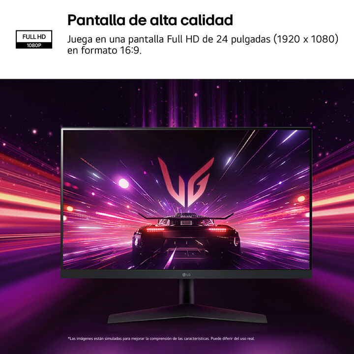 Monitor Gaming LG UltraGear&trade; de 24 pulgadas | Full HD de 180Hz IPS con tiempo de respuesta de 1ms (GtG), compatible con G-SYNC&reg; FreeSync&trade;