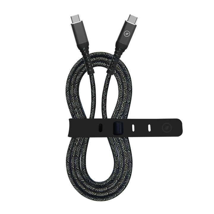 Carga y transfiere datos entre tus dispositivos con la nueva gama de cables y cargadores de muvit for change y contribuye a hacer del planeta un lugar mejor. 

Cable para carga y transferencia de datos con conector Tipo C a Tipo C, 5A transferencia r&aacute;pida, 1.2m de longitud, en color negro, 100% reciclable y fabricado con materiales reciclados de origen certificado RCS - RECYCLED CLAIM STANDARD. 

En muvit for change nos comprometemos a donar el 1% de los ingresos para el planeta*.