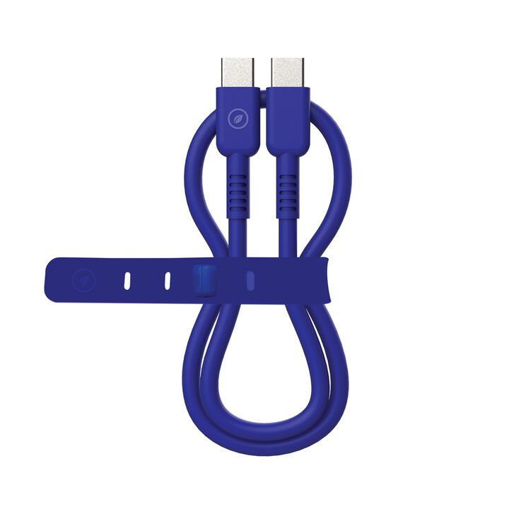 Carga y transfiere datos entre tus dispositivos con la nueva gama de cables y cargadores de muvit for change y contribuye a hacer del planeta un lugar mejor. 

Cable para carga y transferencia de datos con conector Tipo C a Tipo C, 3A transferencia r&aacute;pida, 1.2m de longitud, en color azul, 100% reciclable y fabricado con materiales reciclados de origen certificado RCS - RECYCLED CLAIM STANDARD.  

En muvit for change nos comprometemos a donar el 1% de los ingresos para el planeta*.