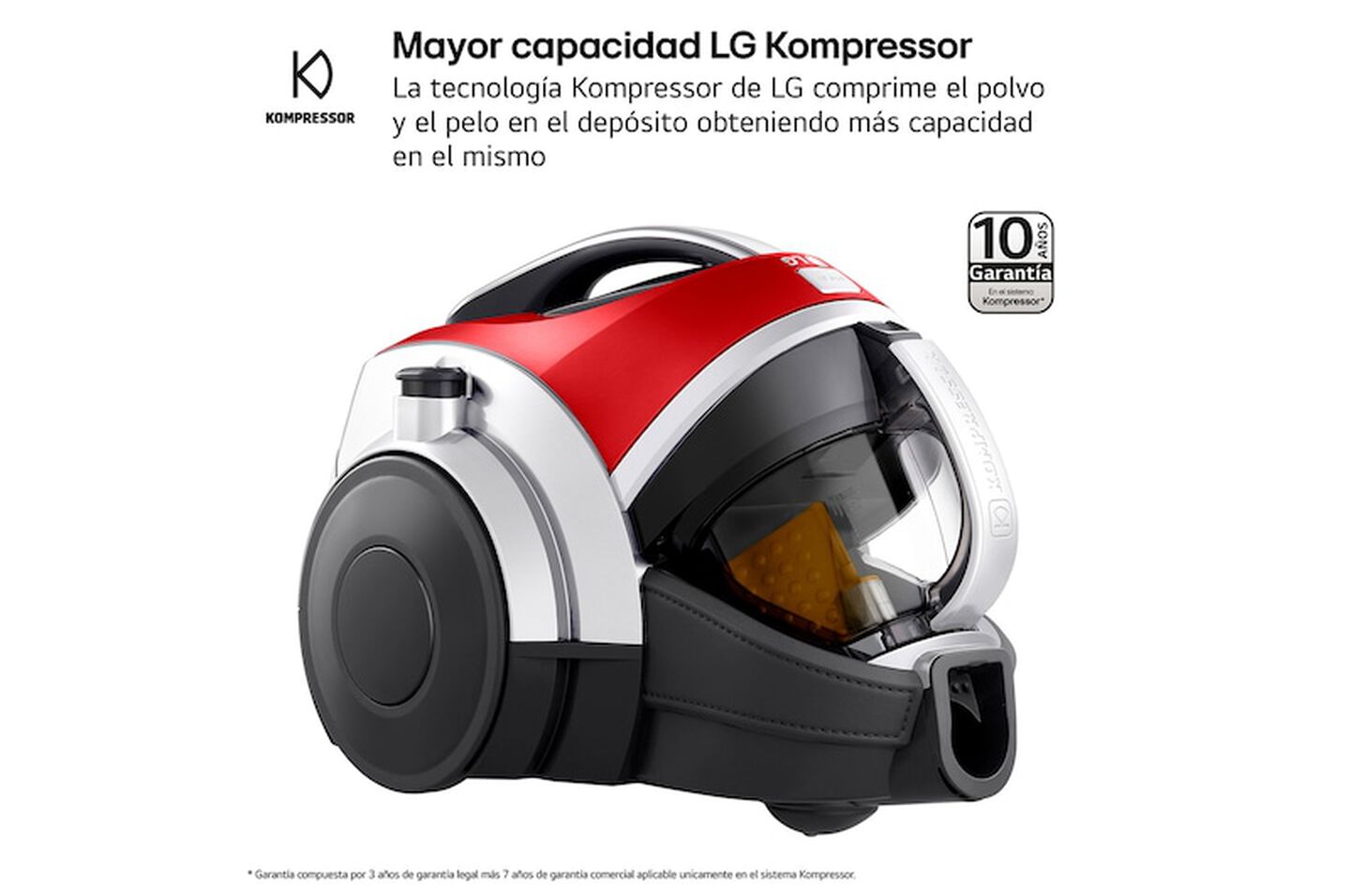 Aspirador sin bolsa LG Kompressor 650W con sistema de compresión de polvo