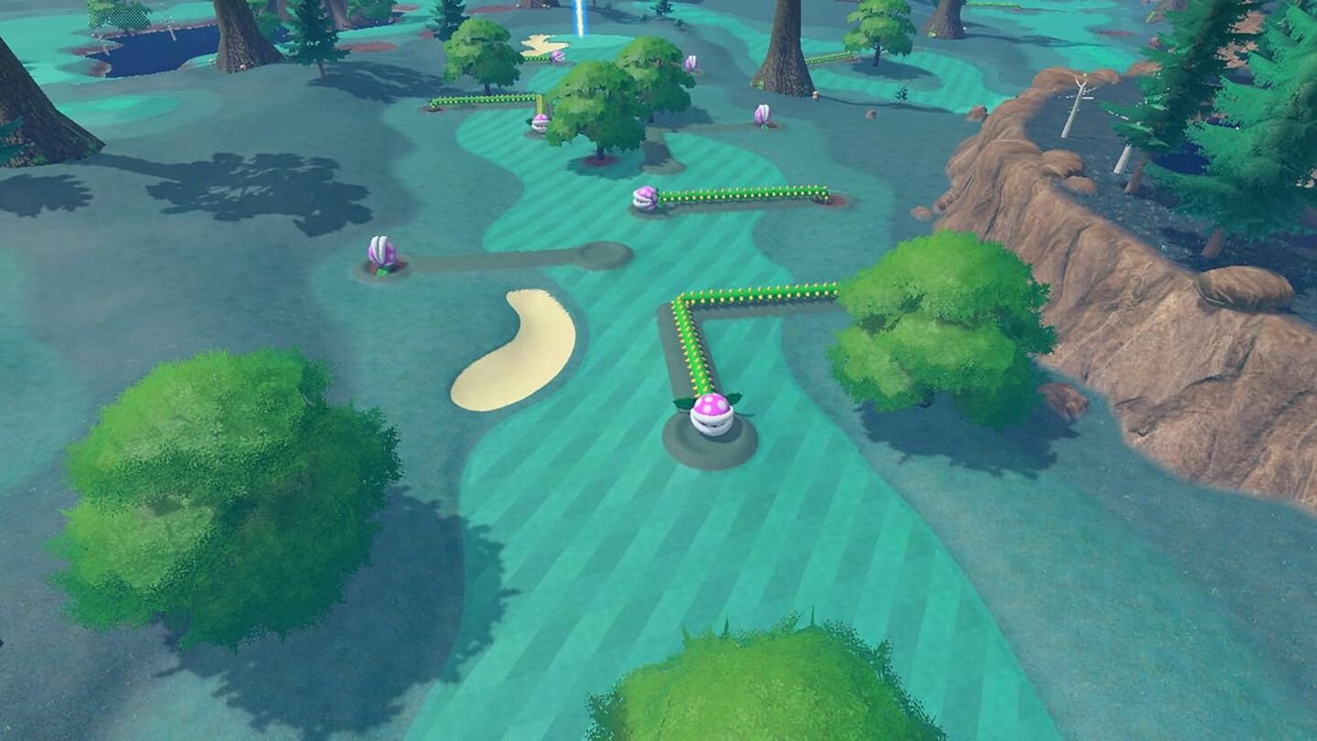 MARIO GOLF SUPER RUSH SWITCH RESERVA JUEGO F&Iacute;SICO
Es hora de desempolvar el carrito y los palos, porque llega la &uacute;ltima entrega de la serie Mario Golf para Nintendo Switch! &Uacute;nete a tus personajes favoritos del Reino Champi&ntilde;&oacute;n en circuitos repletos de naturaleza exuberante.
 
Video will open in a new window
Disfruta del juego usando los botones o con los controles de movimiento, sosteniendo el mando Joy-Con como si fuera un palo de golf. Como en la vida real, tendr&aacute;s que estudiar el viento y el terreno, aunque cuentas con algunas funciones la mar de &uacute;tiles que te ayudar&aacute;n a realizar el lanzamiento perfecto. &iexcl;Aprovecha el medidor de golpe, que muestra c&oacute;mo se curvar&aacute; la bola debido a las elevaciones del terreno, y el esc&aacute;ner, que te permite examinar el terreno del circuito!
Disfruta del juego usando los botones o con los controles de movimiento, sosteniendo el mando Joy-Con como si fuera un palo de golf. Como en la vida real, tendr&aacute;s que estudiar el viento y el terreno, aunque cuentas con algunas funciones la mar de &uacute;tiles que te ayudar&aacute;n a realizar el lanzamiento perfecto. &iexcl;Aprovecha el medidor de golpe, que muestra c&oacute;mo se curvar&aacute; la bola debido a las elevaciones del terreno, y el esc&aacute;ner, que te permite examinar el terreno del circuito!
Entre las nuevas funciones, se incluye el golf r&aacute;pido. En este modo, todo el mundo lanza al mismo tiempo y tienes que salir corriendo por el circuito para alcanzar tu bola. Tendr&aacute;s que golpearla de nuevo para acercarla al agujero y seguir avanzando. &iexcl;Deja atr&aacute;s a tus oponentes y hazte con la victoria! Tus habilidades para el golf no son los &uacute;nicos elementos que tener en cuenta: usa tambi&eacute;n las carreras y los lanzamientos especiales para derrotar a la competici&oacute;n.
En el modo historia, tu personaje Mii comenzar&aacute; su andadura como principiante y podr&aacute; convertirse en profesional enfrent&aacute;ndose a varios personajes del Reino Champi&ntilde;&oacute;n. Sube de nivel al obtener puntos de experiencia en las competiciones, y luego as&iacute;gnalos a diferentes atributos para desarrollar el personaje.
Tambi&eacute;n puedes disfrutar del modo multijugador con hasta otros tres usuarios, tanto de manera local como en l&iacute;nea.