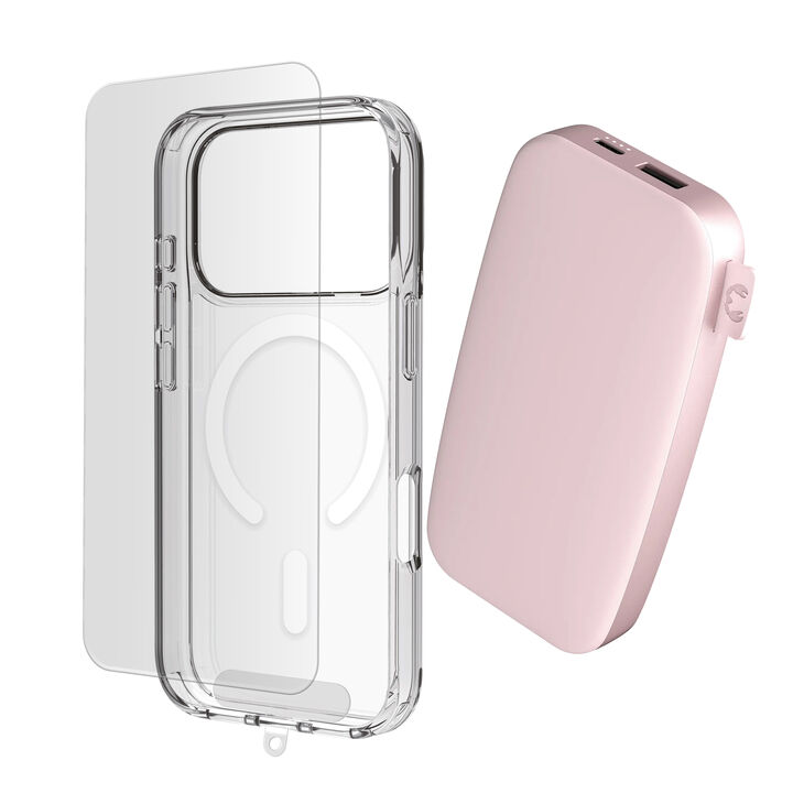 <p>Este pack 3 en 1 ha sido dise&ntilde;ado para ofrecer una soluci&oacute;n completa de protecci&oacute;n y autonom&iacute;a para tu iPhone. Incluye una powerbank magn&eacute;tica, una funda resistente y un protector de pantalla de vidrio templado, asegurando seguridad, comodidad y rendimiento en el uso diario.</p>
<p>La powerbank magn&eacute;tica de 12000 mAh permite cargar tu iPhone de manera inal&aacute;mbrica, con un acople firme y estable gracias a sus imanes integrados. Su dise&ntilde;o compacto y ligero la hace ideal para llevar siempre contigo, proporcionando bater&iacute;a adicional cuando m&aacute;s lo necesitas.</p>
<p>La funda protectora protege frente a golpes, ca&iacute;das y ara&ntilde;azos, manteniendo el dise&ntilde;o original del iPhone y ofreciendo un ajuste preciso con acceso completo a botones y puertos.</p>
<p>El protector de pantalla de vidrio templado a&ntilde;ade una capa extra de seguridad, protegiendo la pantalla contra impactos y desgaste diario. Mantiene alta claridad visual y excelente sensibilidad t&aacute;ctil para una experiencia de uso fluida y c&oacute;moda.</p>
<p>Este pack es perfecto para quienes buscan comodidad, protecci&oacute;n y rendimiento en un solo producto, optimizando la durabilidad y funcionalidad de su iPhone.</p>
<h3>Caracter&iacute;sticas principales</h3>
<ul>
<li>Pack completo 3 en 1: funda + protector de pantalla + powerbank</li>
<li>Powerbank magn&eacute;tica de 12000 mAh compatible con MagSafe</li>
<li>Carga inal&aacute;mbrica r&aacute;pida y sin cables</li>
<li>Dise&ntilde;o compacto, ligero y f&aacute;cil de transportar</li>
<li>Puerto USB-C para carga alternativa</li>
<li>Funda resistente a golpes y ara&ntilde;azos con ajuste preciso</li>
<li>Protector de pantalla de vidrio templado de alta dureza</li>
<li>Alta transparencia y sensibilidad t&aacute;ctil</li>
<li>Instalaci&oacute;n sencilla con kit incluido</li>
<li>Protecci&oacute;n contra sobrecarga, sobrecalentamiento y cortocircuitos</li>
</ul>
<h3>Contenido del pack</h3>
<ul>
<li>1 x Powerbank magn&eacute;tica inal&aacute;mbrica 12000 mAh</li>
<li>1 x Funda protectora compatible con iPhone</li>
<li>1 x Protector de pantalla de vidrio templado</li>
<li>Kit de limpieza e instalaci&oacute;n</li>
</ul>
<h3>Ideal para</h3>
<ul>
<li>Usuarios que buscan un pack completo listo para usar</li>
<li>Personas que necesitan bater&iacute;a extra durante el d&iacute;a</li>
<li>Quienes desean proteger su iPhone sin sacrificar el dise&ntilde;o</li>
<li>Usuarios que valoran comodidad, funcionalidad y durabilidad</li>
</ul>