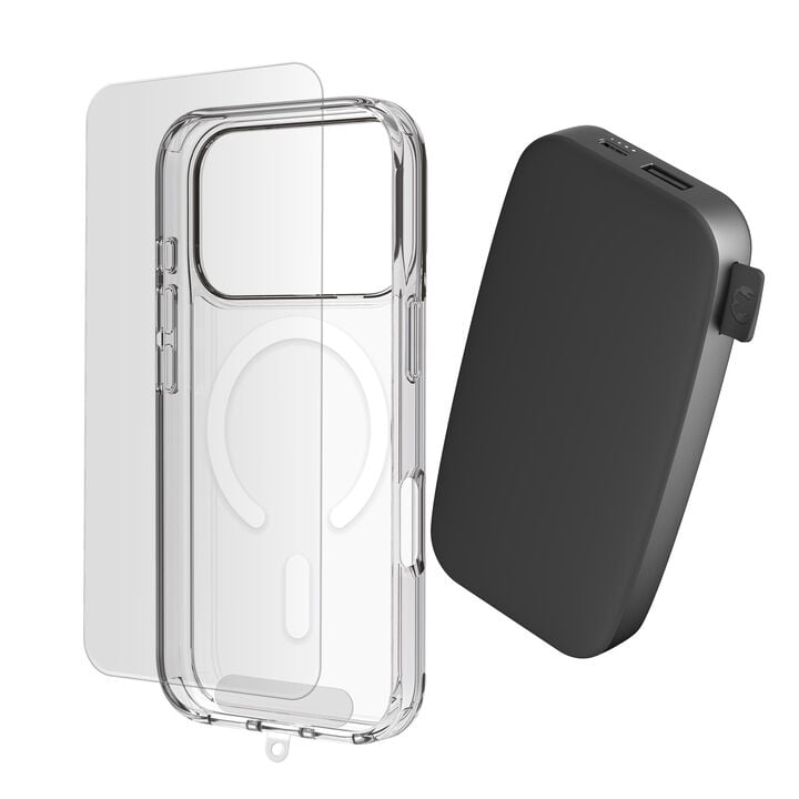 <p>Este pack 3 en 1 ha sido dise&ntilde;ado para brindar una soluci&oacute;n completa de protecci&oacute;n y autonom&iacute;a para tu iPhone. Incluye una powerbank magn&eacute;tica, una funda resistente y un protector de pantalla de vidrio templado, garantizando seguridad, comodidad y energ&iacute;a en el uso diario.</p>
<p>La powerbank magn&eacute;tica de 12000 mAh permite cargar tu iPhone de manera inal&aacute;mbrica, asegurando un acople firme y estable gracias a sus imanes integrados. Su dise&ntilde;o compacto y ligero la hace ideal para llevar siempre contigo, proporcionando bater&iacute;a adicional cuando m&aacute;s lo necesitas.</p>
<p>La funda protectora protege frente a golpes, ca&iacute;das y ara&ntilde;azos, manteniendo el dise&ntilde;o original del iPhone y ofreciendo un ajuste preciso con acceso completo a botones y puertos.</p>
<p>El protector de pantalla de vidrio templado a&ntilde;ade una capa adicional de seguridad, protegiendo la pantalla frente a impactos y desgaste diario. Mantiene alta claridad visual y sensibilidad t&aacute;ctil para una experiencia de uso fluida y c&oacute;moda.</p>
<p>Este pack es perfecto para quienes buscan comodidad, protecci&oacute;n y rendimiento en un solo producto, optimizando la durabilidad y funcionalidad de su iPhone.</p>
<h3>Caracter&iacute;sticas principales</h3>
<ul>
<li>Pack completo 3 en 1: funda + protector de pantalla + powerbank</li>
<li>Powerbank magn&eacute;tica de 12000 mAh compatible con MagSafe</li>
<li>Carga inal&aacute;mbrica r&aacute;pida y sin cables</li>
<li>Dise&ntilde;o compacto, ligero y f&aacute;cil de transportar</li>
<li>Puerto USB-C para carga alternativa</li>
<li>Funda resistente a golpes y ara&ntilde;azos con ajuste preciso</li>
<li>Protector de pantalla de vidrio templado de alta dureza</li>
<li>Alta transparencia y sensibilidad t&aacute;ctil</li>
<li>Instalaci&oacute;n sencilla con kit incluido</li>
<li>Protecci&oacute;n contra sobrecarga, sobrecalentamiento y cortocircuitos</li>
</ul>
<h3>Contenido del pack</h3>
<ul>
<li>1 x Powerbank magn&eacute;tica inal&aacute;mbrica 12000 mAh</li>
<li>1 x Funda protectora compatible con iPhone</li>
<li>1 x Protector de pantalla de vidrio templado</li>
<li>Kit de limpieza e instalaci&oacute;n</li>
</ul>
<h3>Ideal para</h3>
<ul>
<li>Usuarios que buscan un pack completo listo para usar</li>
<li>Personas que necesitan bater&iacute;a extra durante el d&iacute;a</li>
<li>Quienes desean proteger su iPhone sin sacrificar el dise&ntilde;o</li>
<li>Usuarios que valoran comodidad, funcionalidad y durabilidad</li>
</ul>