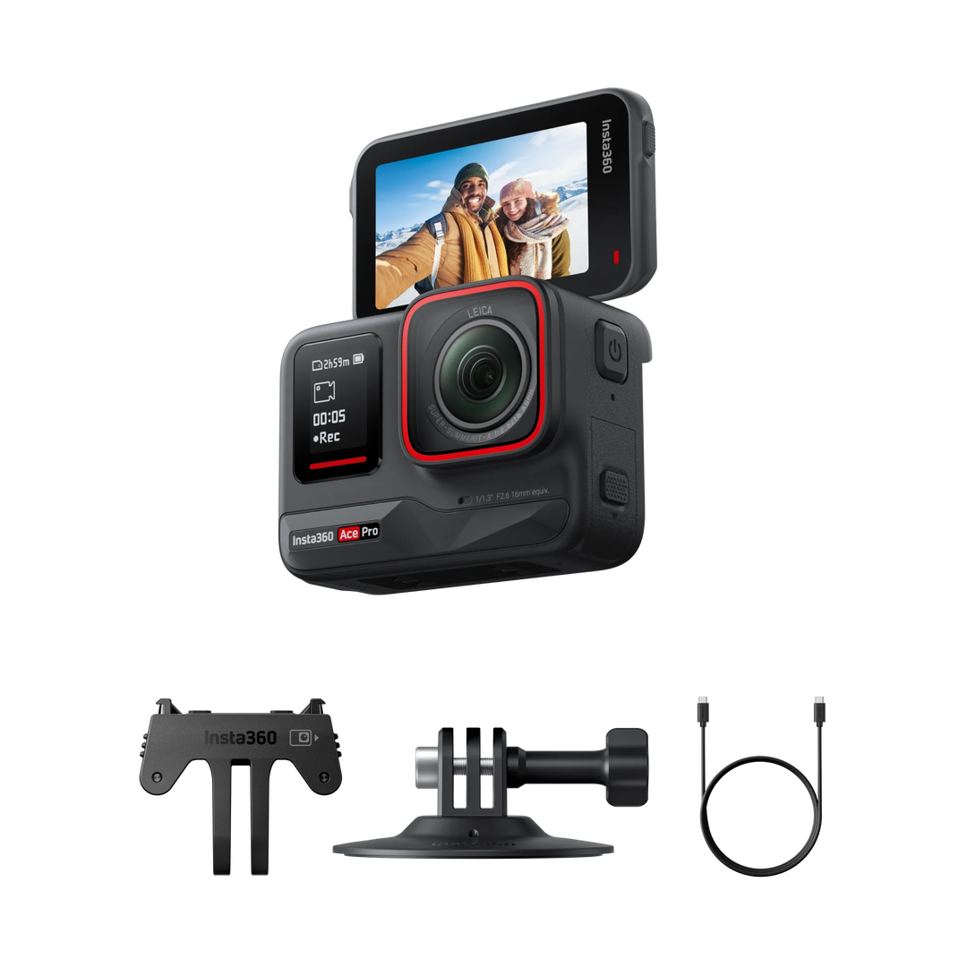 La cámara deportiva Insta360 Ace Pro Standalone es una potente cámara de acción de gran angular diseñada conjuntamente con Leica. Un sensor de 1/1,3" líder en la industria ofrece una calidad de imagen espectacular, con una pantalla abatible de 2,4" y un cuerpo de cámara robusto, funciones de disparo intuitivas y edición AI optimizada, diseñada para hacer que la captura de acción sea más inteligente y sencilla.