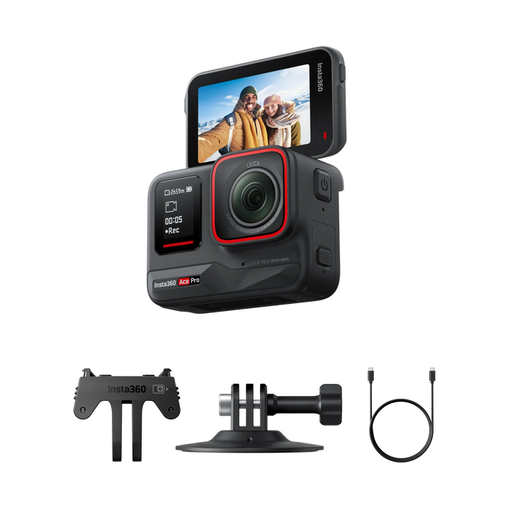 La cámara deportiva Insta360 Ace Pro Standalone es una potente cámara de acción de gran angular diseñada conjuntamente con Leica. Un sensor de 1/1,3" líder en la industria ofrece una calidad de imagen espectacular, con una pantalla abatible de 2,4" y un cuerpo de cámara robusto, funciones de disparo intuitivas y edición AI optimizada, diseñada para hacer que la captura de acción sea más inteligente y sencilla.