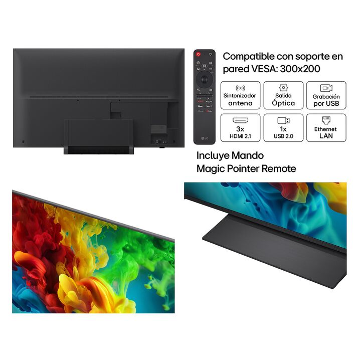 Smart TV LG QNED evo MiniLED AI QNED83 65 pulgadas 4K 2026