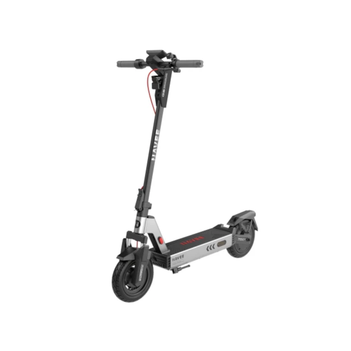 El Patinete Eléctrico NAVEE G5 ofrece un equilibrio perfecto entre potencia, comodidad y fiabilidad para los desplazamientos urbanos. Equipado con un motor trasero sin escobillas de 400 W (800 W pico), alcanza velocidades de hasta 32 km/h y sube pendientes de 18°. Su batería de 36 V y 7,8 Ah proporciona una autonomía de hasta 45 km, recargándose completamente en 6 horas. El scooter cuenta con neumáticos sin cámara de 10 pulgadas para una mayor estabilidad y una baja resistencia a la rodadura, junto con una horquilla delantera y una suspensión trasera para una conducción suave sobre terrenos irregulares. Su cómodo asiento facilita los trayectos largos, mientras que el sistema de doble freno (tambor delantero y EABS trasero) garantiza una gran capacidad de frenado. El diseño plegable, las luces LED y los intermitentes completan un conjunto seguro y práctico.