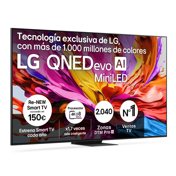 Smart TV LG QNED evo AI QNED86 100 pulgadas MiniLED 4K 2025