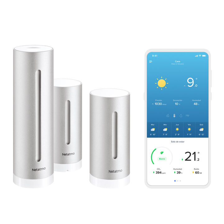 Controla y mide las mediciones de la Estaci&oacute;n meteorol&oacute;gica de Netatmo en tiempo real con tu tel&eacute;fono m&oacute;vil. Puedes saber el ambiente tanto del interior como del exterior con un solo click en tu smartphone.