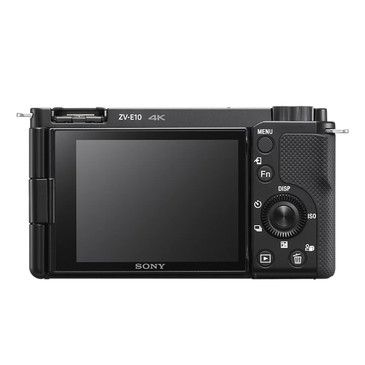 Esta c&aacute;mara para vlogging de Sony ZV-E10K&nbsp;cuenta con funciones de vlogging r&aacute;pidas e intuitivas con una pantalla giratoria t&aacute;ctil, luz de grabaci&oacute;n, autoexposici&oacute;n de la cara para mantener el brillo de la cara con poca luz y un bot&oacute;n de bokeh para desenfocar el fondo.
