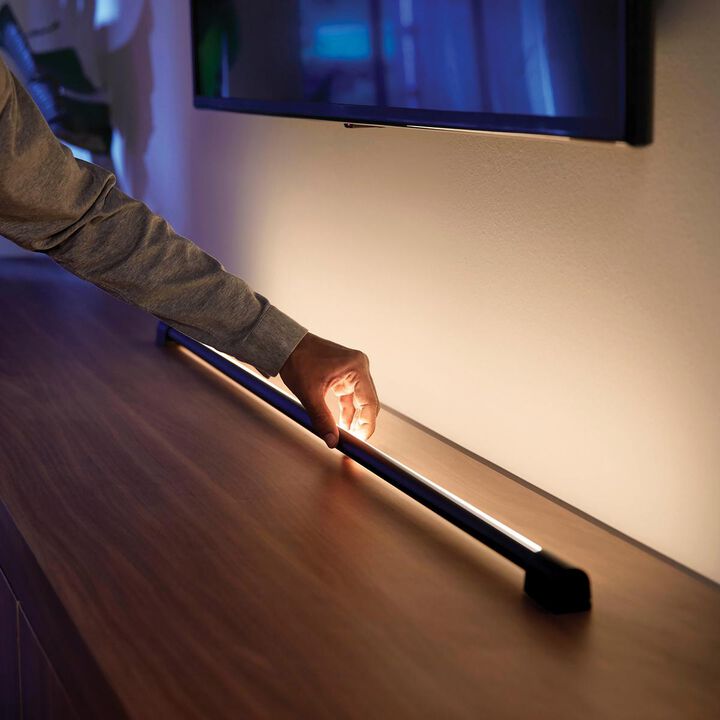 Tubo Led Play L (125cm), Negro, RGB, TVs 40-75"