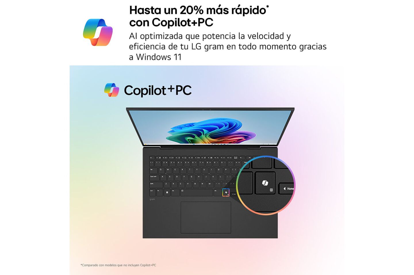 Portátil 16" LG gram - 16Z90TS, Windows 11, Intel® Core™ Lunar Lake, 32 GB RAM, 1 TB SSD, Panel IPS WQXGA (2560x1600), Ligero 1,2 kg, 25,5 horas de batería, Gris
