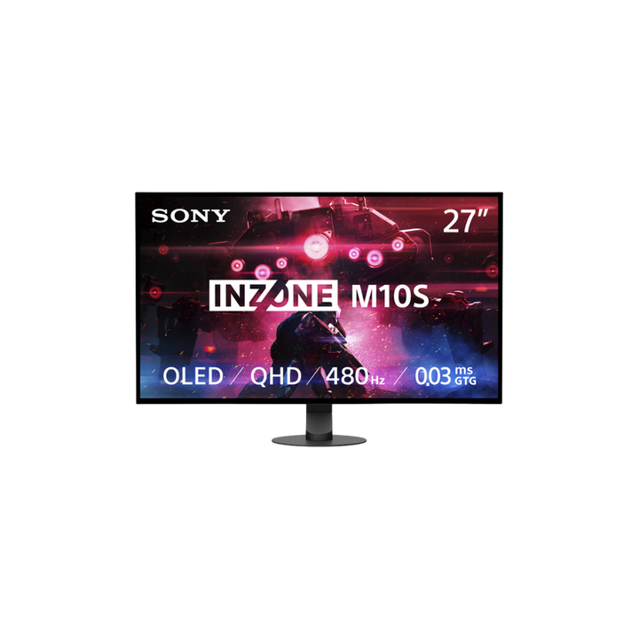 El monitor revolucionario. INZONE M10S 68,58 cm (27"), 1440p y 480 Hz OLED gaming monitor. Desarrollado con Fnatic y con una frecuencia de actualización de 480 Hz, un tiempo de respuesta de 0,03 ms, una resolución QHD de 1440p y una nueva tecnología de protección de pantalla OLED. Su calidad de visualización a largo plazo reduce el riesgo de resplandor permanente, cubierto por nuestra garantía de 3 años.