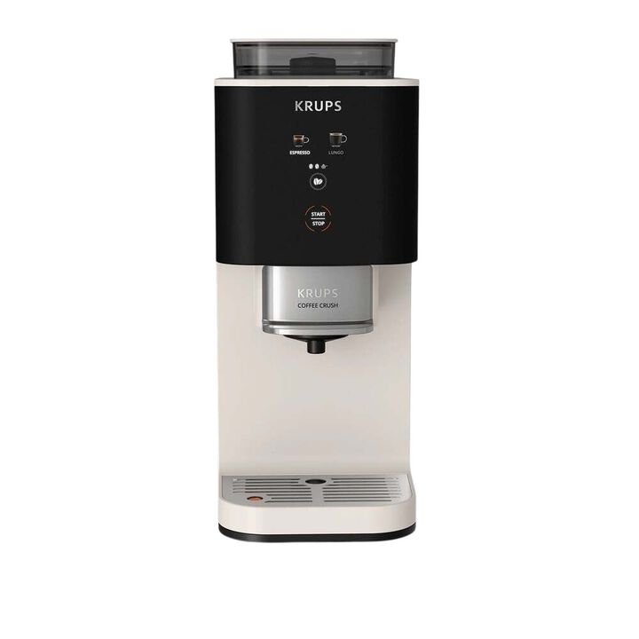 Cafetera autom&aacute;tica Krups Coffee Crush ultra compacta con caf&eacute; reci&eacute;n molido, 15 bares de presi&oacute;n y control t&aacute;ctil para preparar espresso o lungo a tu gusto.