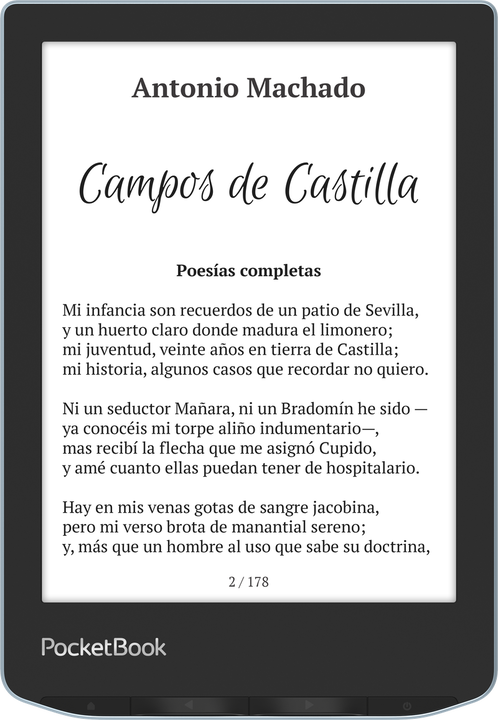 Lector electr&oacute;nico, cable USB tipo C y documentaci&oacute;n
