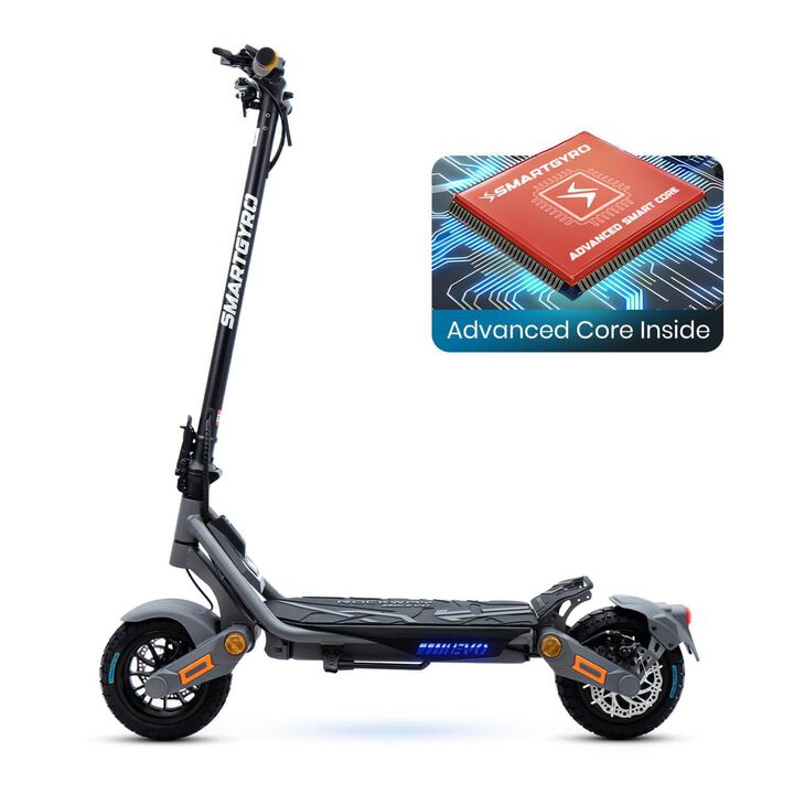 Patinete eléctrico certificado con una potencia máxima de 800W 48V, batería de litio de 13.000 mAh con hasta 50 km de autonomía, ruedas de 10" Tubeless, Smart Core, NFC