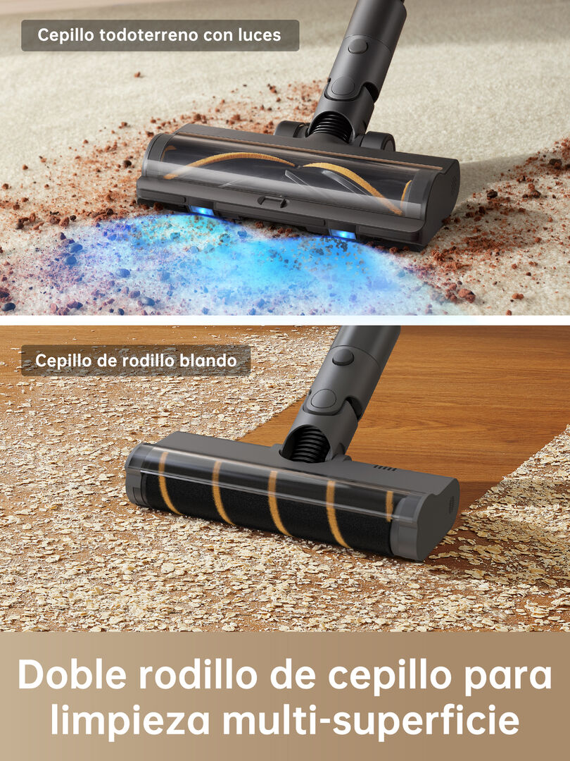 ASPIRADOR SIN CABLE R20. 570W. AUTONOMIA 90MIN. TIEMPO CARGA 4H. 1.76KG. CAPACIDAD COMPARTIMENTO 0.6L