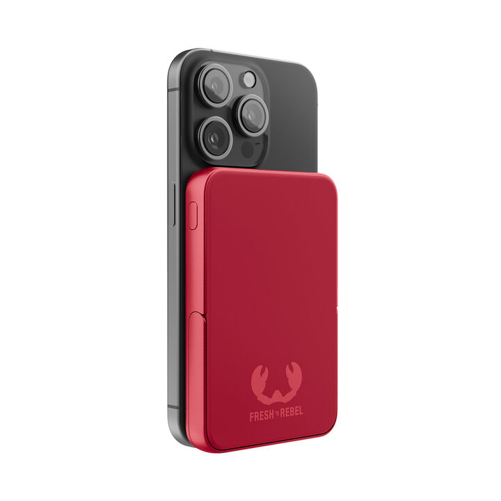 Llévate la carga inalámbrica a todas partes con la Powerbank magnética ultrafina. Compatible con MagSafe, se adhiere a tu iPhone para una carga segura y cuenta con un soporte integrado para mayor comodidad. ¡Perfecta para viajar!
