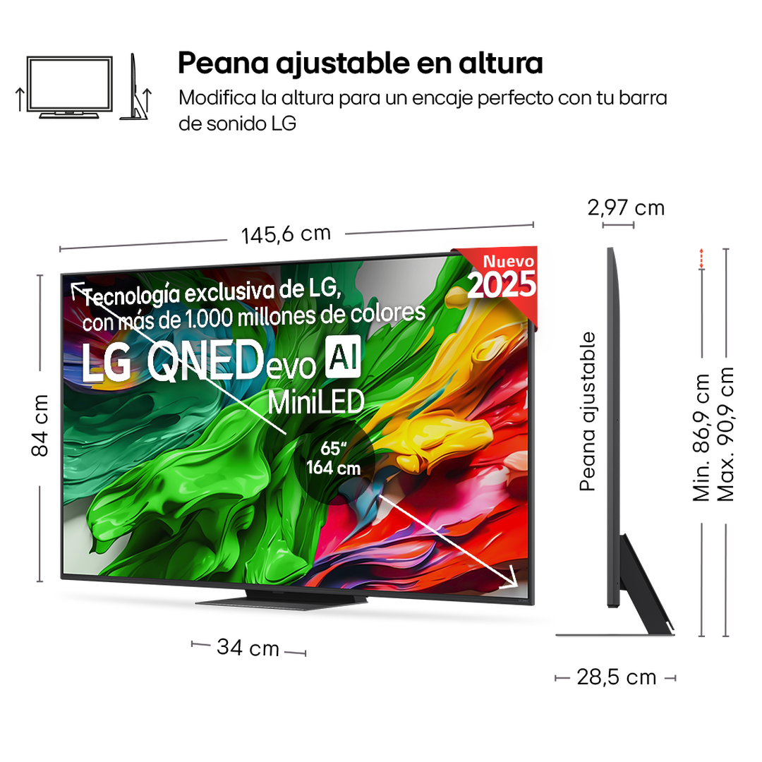 Smart TV QNED evo AI QNED86 65 MiniLED 4K 2025