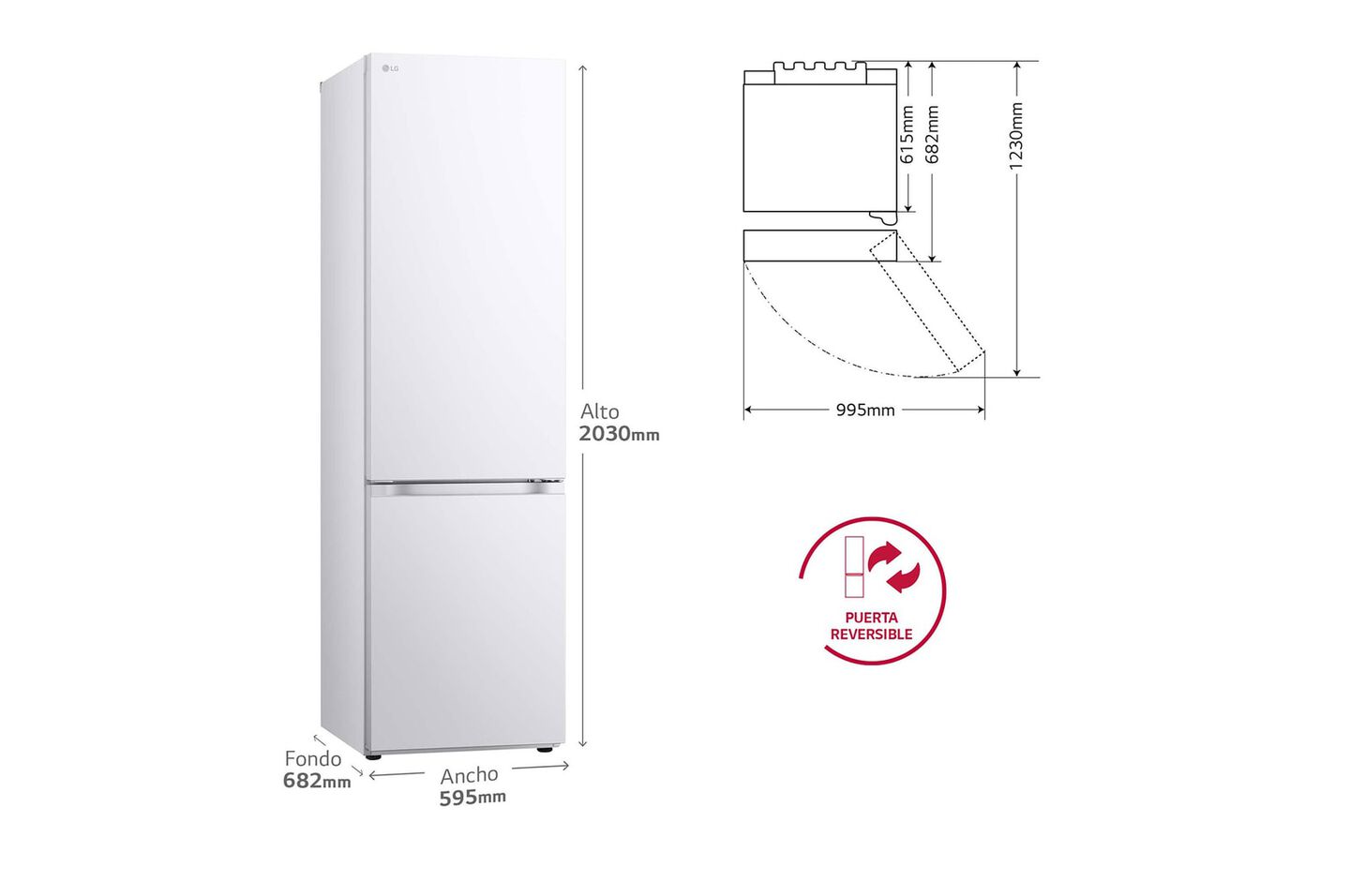 Frigor&iacute;fico Combi Gama 5 2m D Blanco