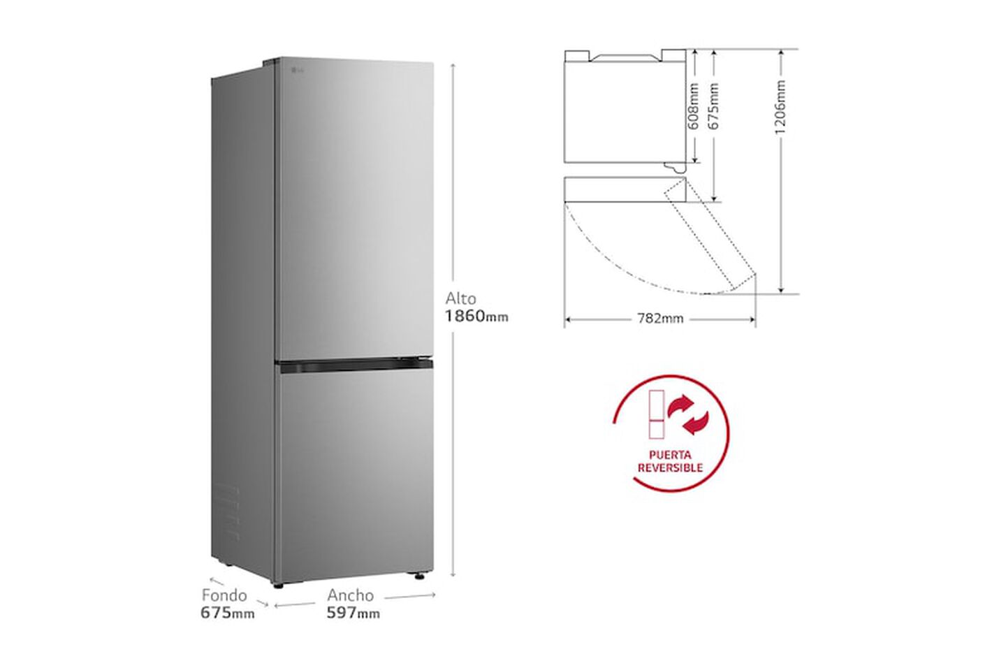 Frigor&iacute;fico Combi 333L GBBS312APY Inox
