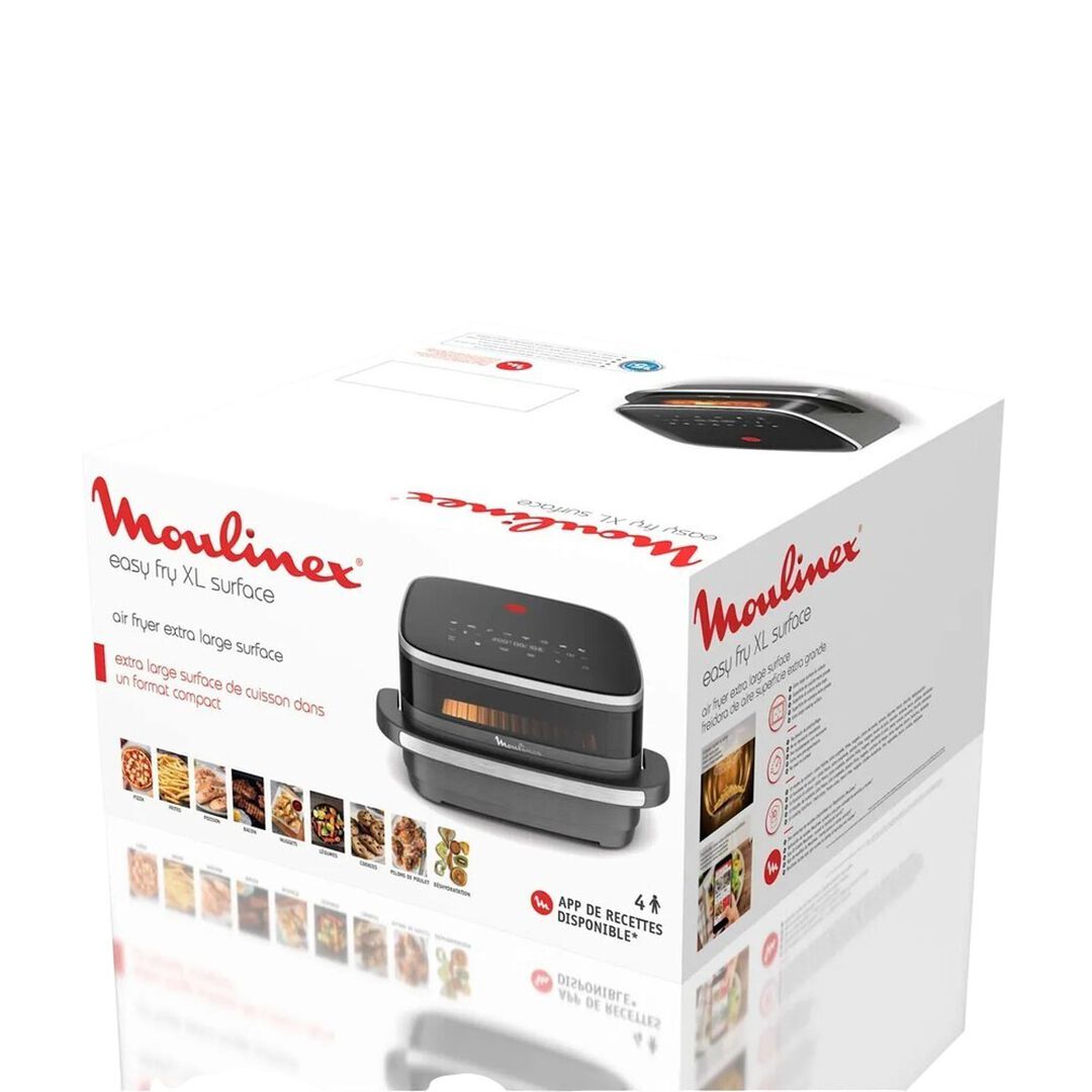 Descubre la freidora sin aceite MOULINEX Easy Fry XL Surface AL402HF0, perfecta para cocinar platos crujientes y saludables con una capacidad de 4 litros y control digital ajustable