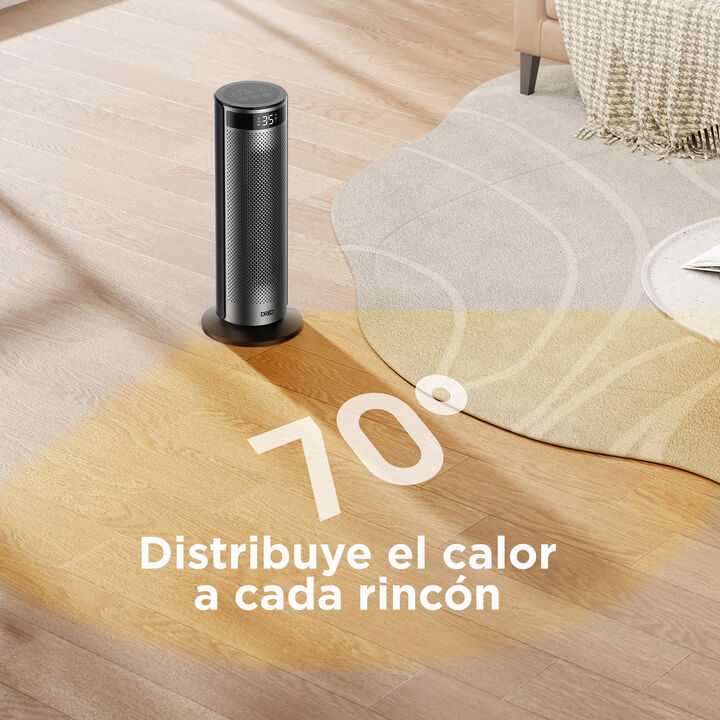 Con este calentador Dreo que se adapta a todas partes podr&aacute;s mantener un control de la temperatura id&oacute;neo para el hogar. Funciona de forma segura y podr&aacute;s disponer de una tranquilidad acogedora ya que podr&aacute;s tener silencio y calor y no escoger entre una o la otra.