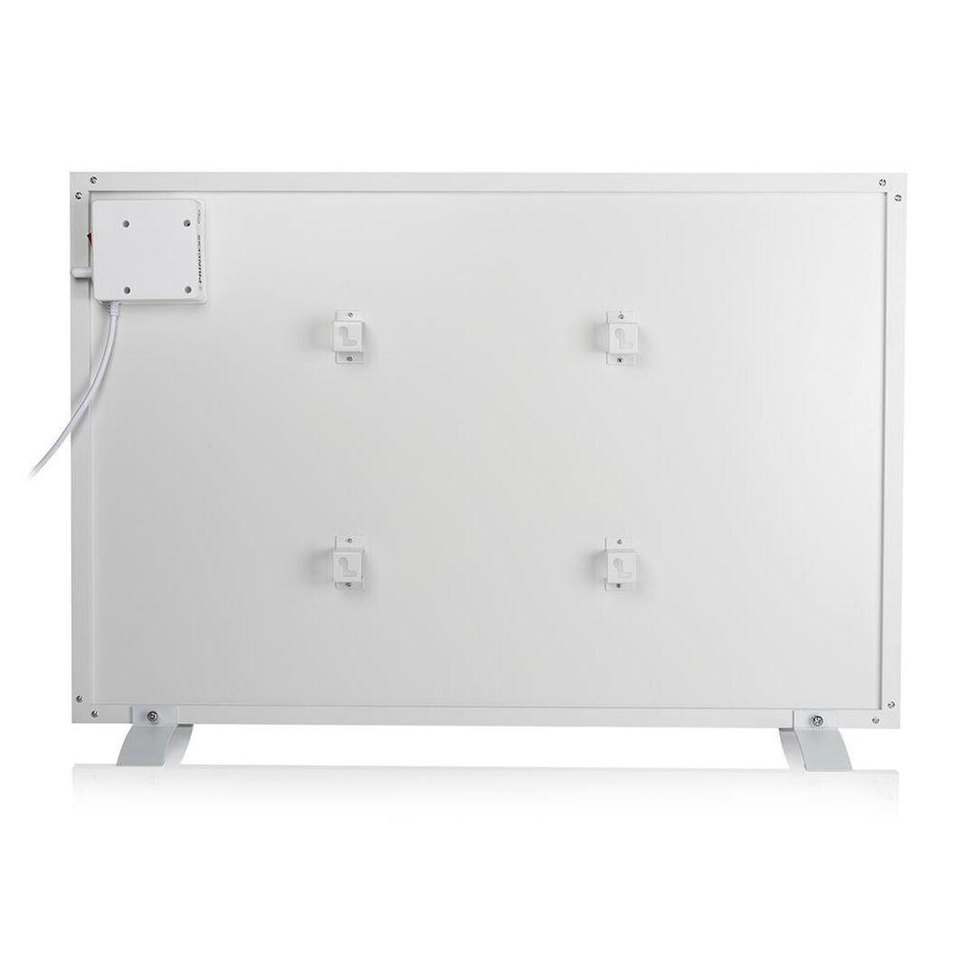 Elegante calefactor de panel de infrarrojos de 540 W con montaje en pared para una calefacción rápida, eficaz y sostenible. Incluye función de temporizador y programación. Controle el calefactor Smart por voz o a través de la aplicación Princess.