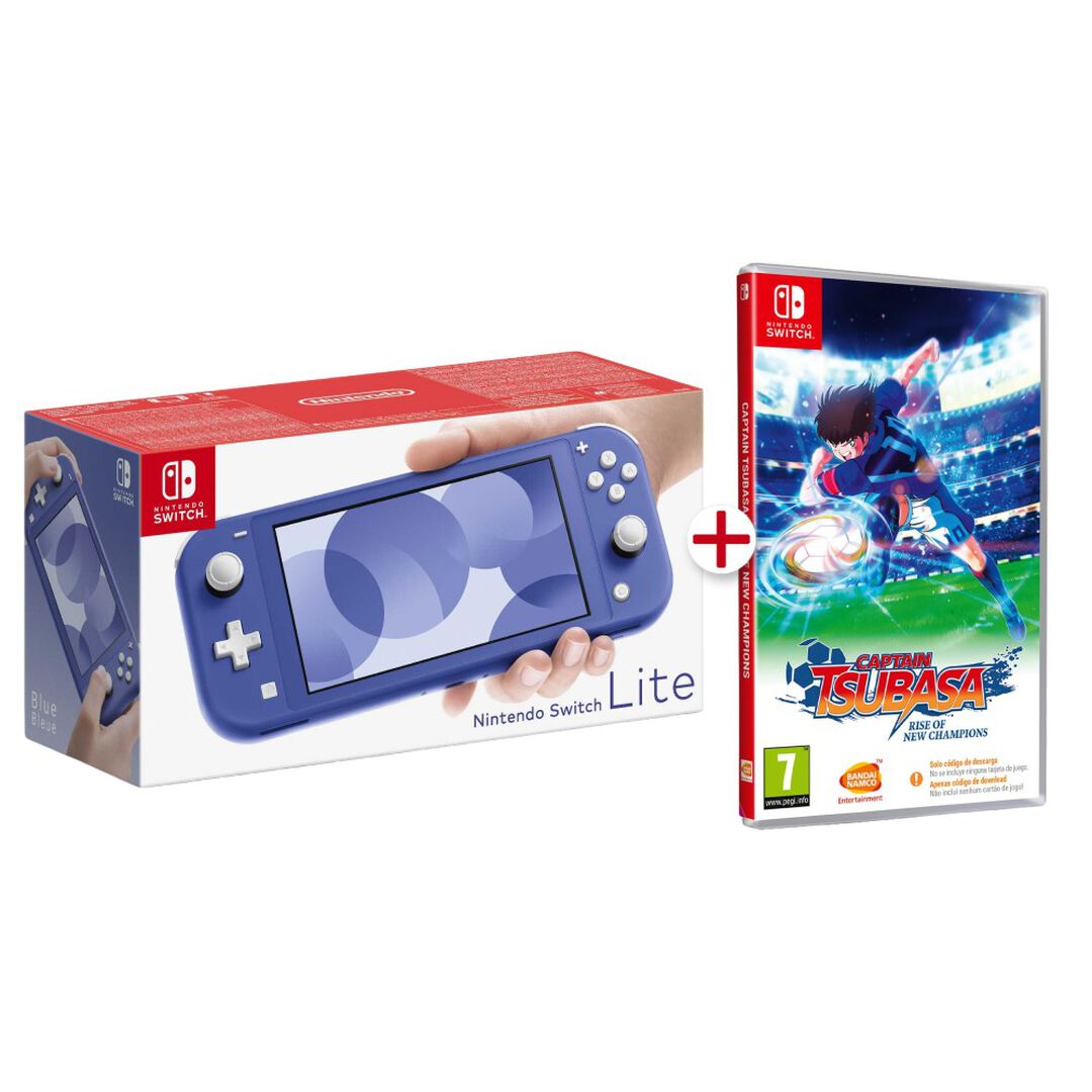Nintendo Switch Lite Azul + Captain Tsubasa CIAB