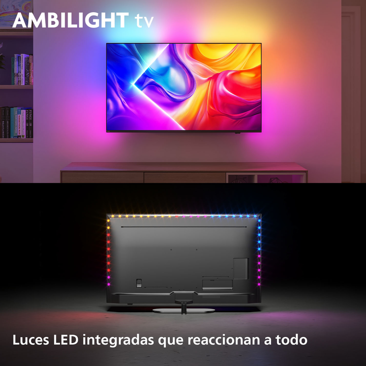 Philips Ambilight TV 50PUS9010 4K UHD QLED 126cm 50" Smart TV Dolby Vision y Dolby Atmos Titan OS