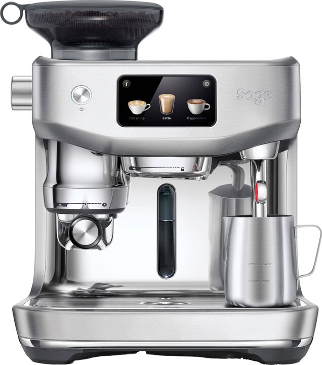 Permite preparar caf&eacute; en modo autom&aacute;tico o manual; con la pantalla t&aacute;ctil, lo haces en tres pasos: moler, infusionar y a&ntilde;adir leche.