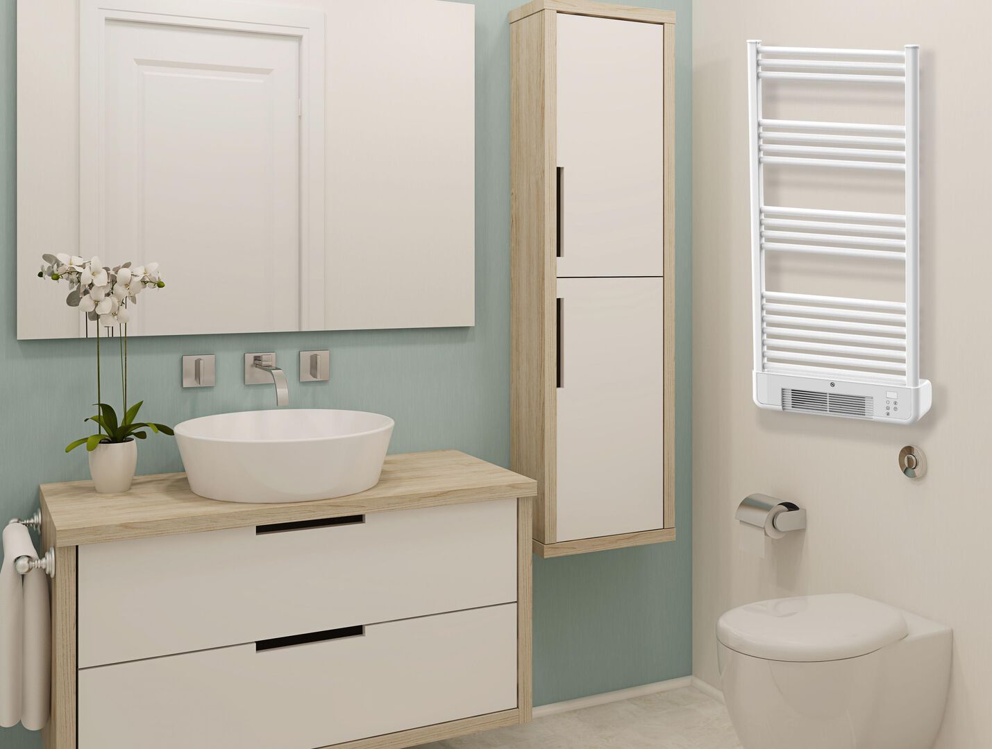 El NTW-11 es un completo producto de 500W que actúa como secador de toallas, calentador de prendas y a la vez servirá de apoyo a tu sistema de calefacción. Su diseño sencillo y elegante incluye un display LED y temporizador (2h). Además tiene una tecnología de transmisión directa del calor y un sistema de protección contra sobrecalentamiento, de forma que si se alcanza una temperatura peligrosamente alta se detiene automáticamente.