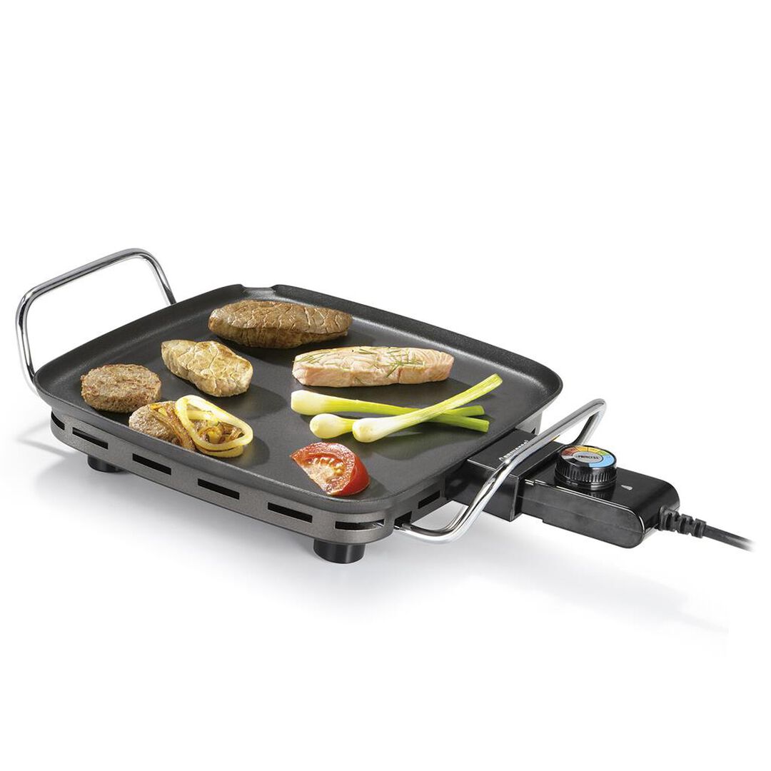 Set de 2 planchas de asar. La plancha Princess 102210 Mini Table Chef cabe en cualquier parte gracias a su tamaño pequeño y cuadrado. Y La plancha Princess 102240 Table Chef Superior es perfecta si busca una parrilla que resista el uso diario. La plancha Table Chef Superior tiene un gran grosor de 4 mm y no se deforma en ningún momento. Utilice las planchas para cocinar carne, pescado, verduras y todo tipo de alimentos.