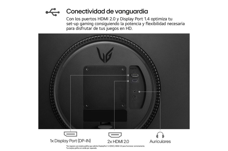 Monitor Gaming LG UltraGear™ de 24 pulgadas | Full HD de 180Hz IPS con tiempo de respuesta de 1ms (GtG), compatible con G-SYNC® FreeSync™