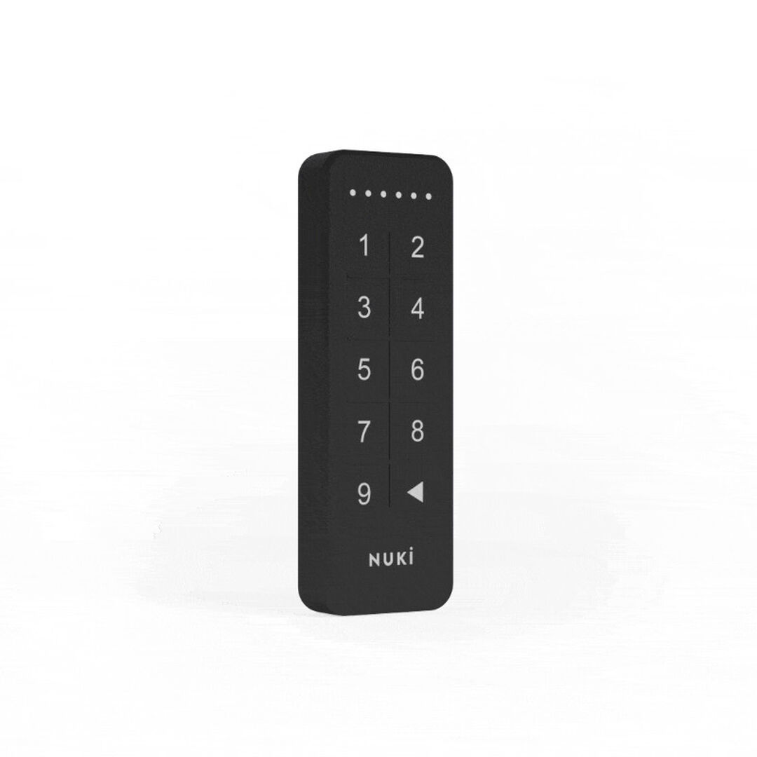 Teclado para puertas Keypad de Nuki, en color negro. Ideal para usar con el Nuki Smart Lock (no incluido).