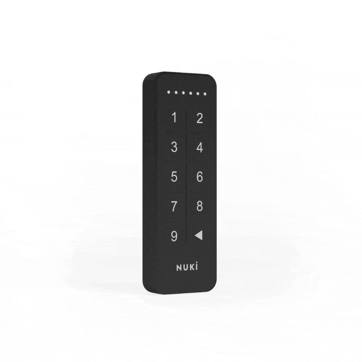 Teclado para puertas Keypad de Nuki, en color negro. Ideal para usar con el Nuki Smart Lock (no incluido).