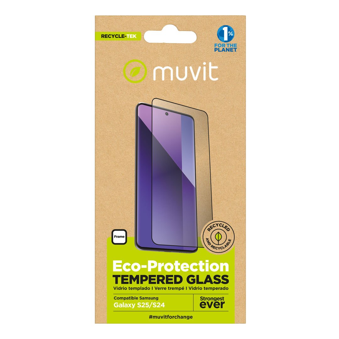¡Cuida tu dispositivo y contribuye a cuidar el planeta! Nuestro protector de pantalla eco responsable muvit for change, aporta protección extra a la pantalla de tu Smartphone sin perder la sensibilidad al tacto. De alta resistencia a impactos y arañazos con una dureza de 9H (máxima escala), evitará la rotura de tu pantalla ante un golpe o caída. Su tratamiento oleo fóbico, repele agua, grasa y suciedad. En muvit for change nos comprometemos a donar el 1% de los ingresos para el planeta*.