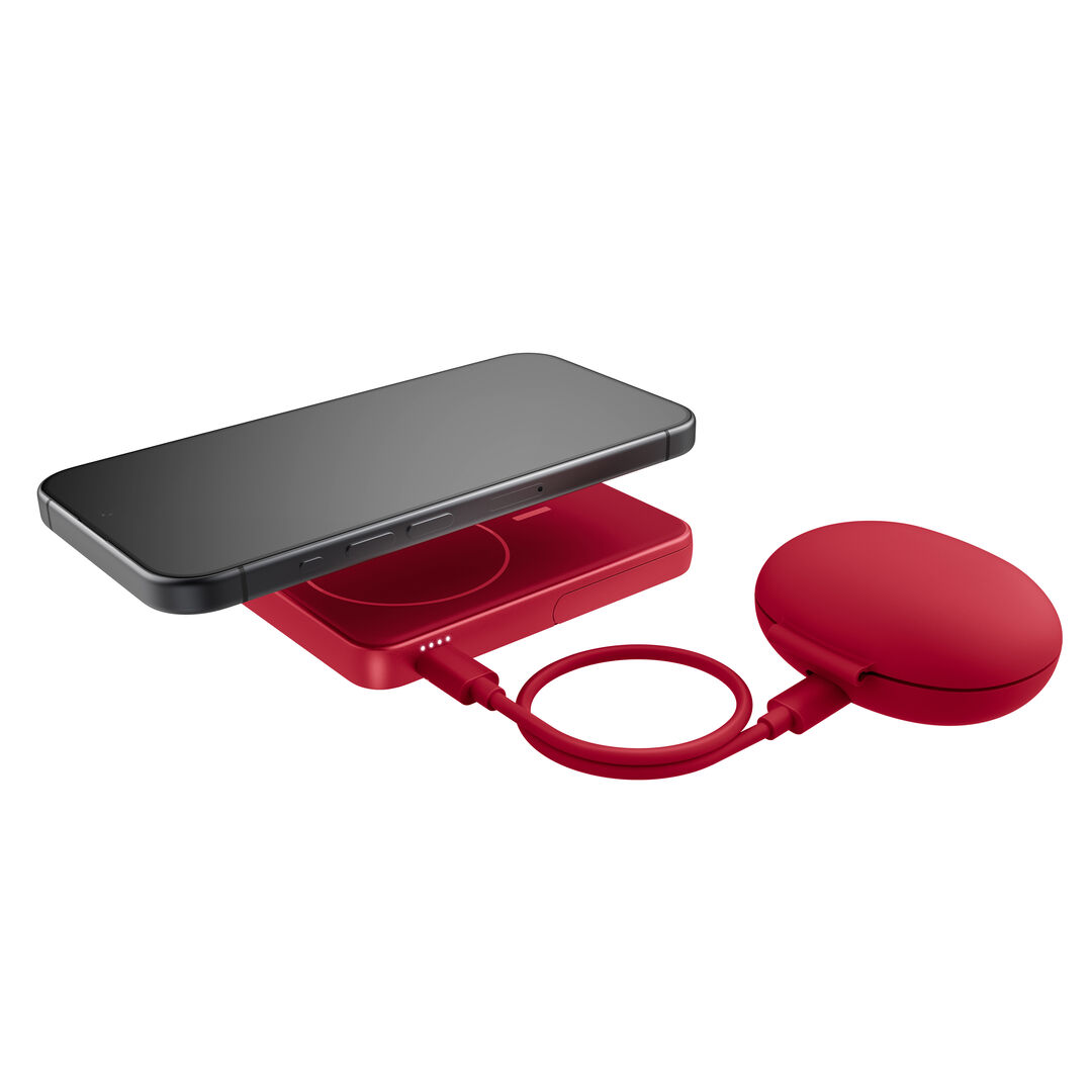 Llévate la carga inalámbrica a todas partes con la Powerbank magnética ultrafina. Compatible con MagSafe, se adhiere a tu iPhone para una carga segura y cuenta con un soporte integrado para mayor comodidad. ¡Perfecta para viajar!