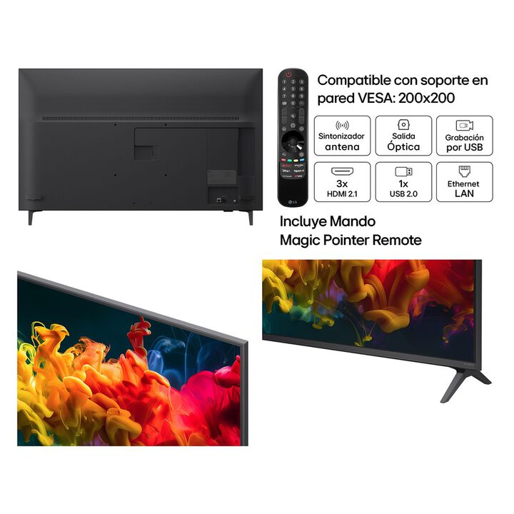 Smart TV LG QNED evo MiniLED AI QNED8E 43 pulgadas 4K 2026