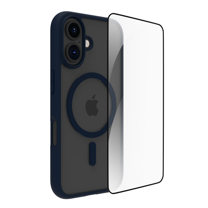 Funda iPhone 16 Azul MS + ECO PROTECTOR+ PowerBank Wireless 5.000mAh