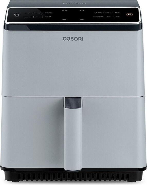 Freidora de aire con doble resistencia de 6.4L que reduce los tiempos de cocci&oacute;n y garantiza la cocci&oacute;n uniforme de tus platos sin necesidad de remover las cestas o precalentar la freidora de aire