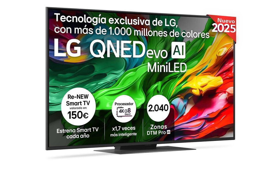 Smart TV LG QNED evo AI QNED86 55 pulgadas MiniLED 4K 2025