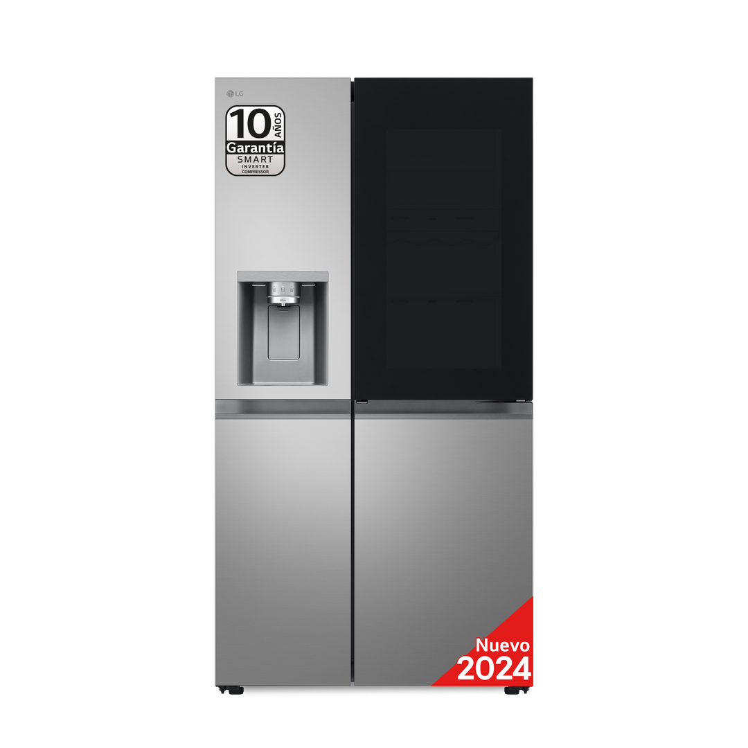Frigor&iacute;fico americano LG con InstaView y dispensador de agua y hielo sin toma.