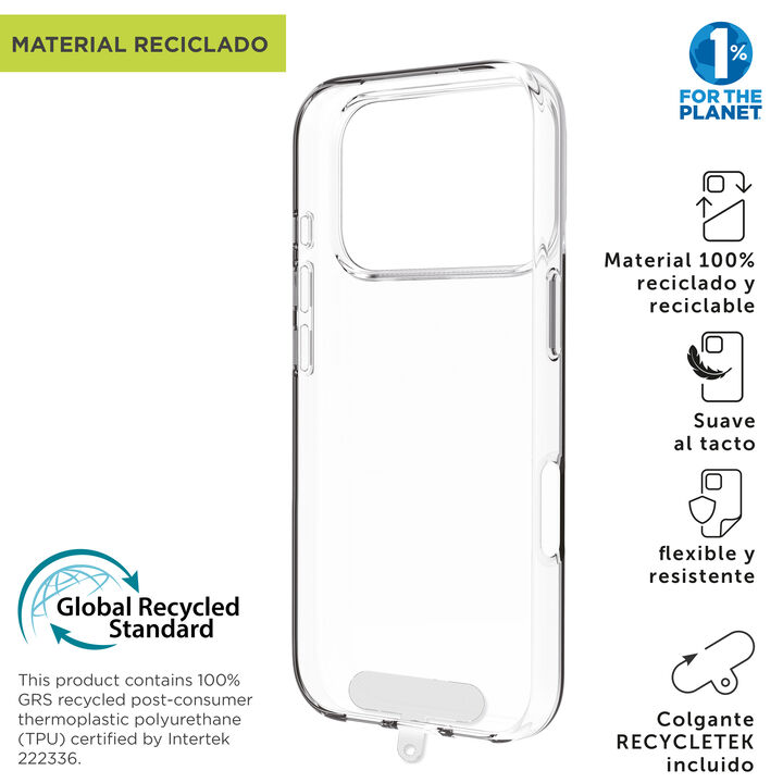La protección del medio ambiente es, hoy en día, una preocupación en todo momento, junto a la preocupación de proteger nuestro Smartphone. Con las fundas recycletek de muvit for change, proponemos una gama de fundas reciclables, fabricadas con materiales reciclados. Una manera responsable de proteger nuestro smartphone. Porque contribuir en la lucha contra la contaminación y proteger nuestro ecosistema, debe formar parte de nuestros gestos cotidianos.