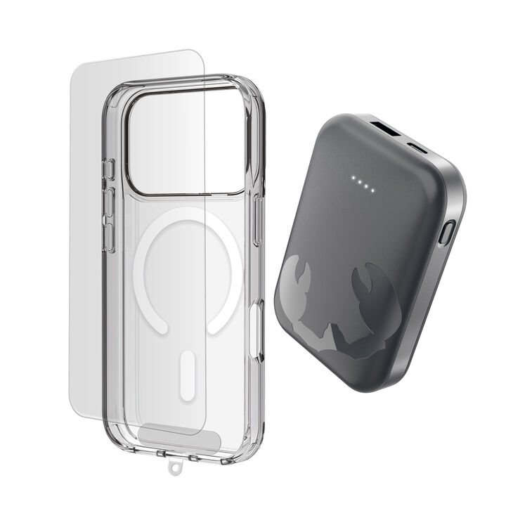 <p>Este pack 3 en 1 ha sido dise&ntilde;ado para ofrecer una soluci&oacute;n completa de protecci&oacute;n y autonom&iacute;a para tu iPhone. Incluye una powerbank magn&eacute;tica, una funda resistente y un protector de pantalla de vidrio templado, garantizando seguridad, comodidad y energ&iacute;a en el d&iacute;a a d&iacute;a.</p>
<p>La powerbank magn&eacute;tica de 10000 mAh permite cargar tu iPhone de forma inal&aacute;mbrica, con un acople firme y seguro gracias a sus imanes integrados. Su dise&ntilde;o compacto y ligero la convierte en el accesorio ideal para llevar siempre contigo, asegurando bater&iacute;a adicional cuando m&aacute;s la necesitas.</p>
<p>La funda protectora protege frente a golpes, ca&iacute;das y ara&ntilde;azos, manteniendo el dise&ntilde;o original del dispositivo y ofreciendo un ajuste preciso con acceso completo a botones y puertos.</p>
<p>El protector de pantalla de vidrio templado a&ntilde;ade una capa extra de seguridad, protegiendo la pantalla contra impactos y el desgaste diario. Mantiene una alta claridad visual y una excelente sensibilidad t&aacute;ctil para una experiencia de uso fluida.</p>
<p>Este pack es ideal para quienes buscan una soluci&oacute;n pr&aacute;ctica, completa y fiable para proteger su iPhone y mantenerlo siempre operativo.</p>
<h3>Caracter&iacute;sticas principales</h3>
<ul>
<li>Pack completo 3 en 1: funda + protector de pantalla + powerbank</li>
<li>Powerbank magn&eacute;tica de 10000 mAh compatible con MagSafe</li>
<li>Carga inal&aacute;mbrica r&aacute;pida y sin cables</li>
<li>Dise&ntilde;o compacto, ligero y f&aacute;cil de transportar</li>
<li>Puerto USB-C para carga alternativa</li>
<li>Funda resistente a golpes y ara&ntilde;azos con ajuste preciso</li>
<li>Protector de pantalla de vidrio templado de alta dureza</li>
<li>Alta transparencia y sensibilidad t&aacute;ctil</li>
<li>Instalaci&oacute;n sencilla con kit incluido</li>
<li>Protecci&oacute;n contra sobrecarga, sobrecalentamiento y cortocircuitos</li>
</ul>
<h3>Contenido del pack</h3>
<ul>
<li>1 x Powerbank magn&eacute;tica inal&aacute;mbrica 10000 mAh</li>
<li>1 x Funda protectora compatible con iPhone</li>
<li>1 x Protector de pantalla de vidrio templado</li>
<li>Kit de limpieza e instalaci&oacute;n</li>
</ul>
<h3>Ideal para</h3>
<ul>
<li>Usuarios que buscan un pack completo listo para usar</li>
<li>Personas que necesitan bater&iacute;a extra durante el d&iacute;a</li>
<li>Quienes quieren proteger su iPhone sin renunciar al dise&ntilde;o</li>
<li>Usuarios que valoran comodidad, funcionalidad y durabilidad</li>
</ul>