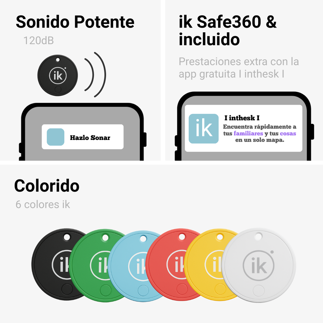 IK Point funciona con la red Apple Find My o Google Find My Device, para que puedas encontrar tus objetos en casi cualquier parte del mundo.
¡IK Point no es tímido! Nuestros localizadores emiten un tono realmente fuerte, para que encuentres tus cosas más rápido, incluso si están escondidas en la habitación de al lado.
Aplicación gratuita de I Inthesk I